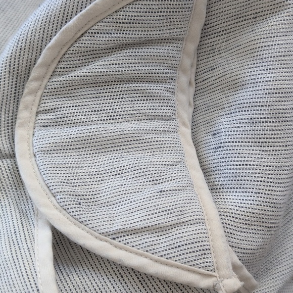 NYDJ Blue And White Striped Linen-Blend Single-Button Blazer Size Small - Picture 7 of 10